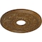 Ekena Millwork Genevieve Medallion (Canopies up to 3 1/2"), 16 1/8"OD x 3 1/2"ID x 7/8"P, Smokey Topaz Crackle CM16GNSTC - alternate 3